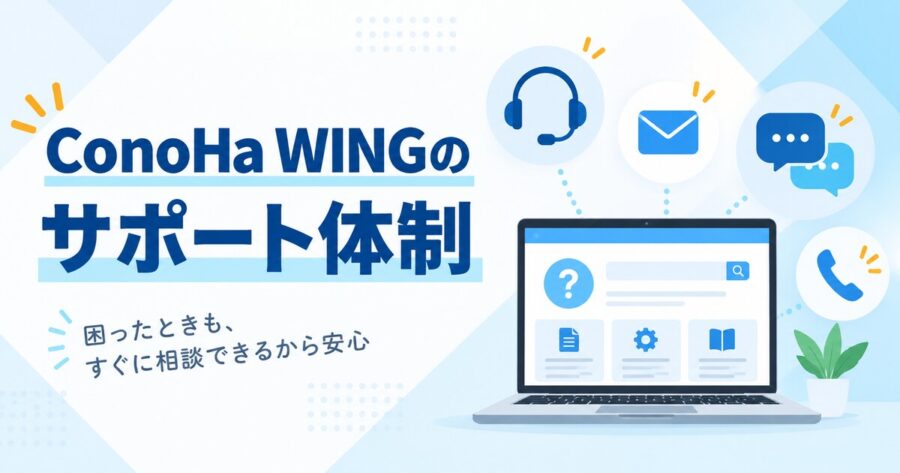 ConoHa WINGの電話・メール・チャットサポート