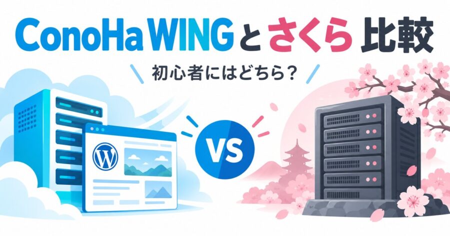 ConoHa WINGとさくらのレンタルサーバの比較